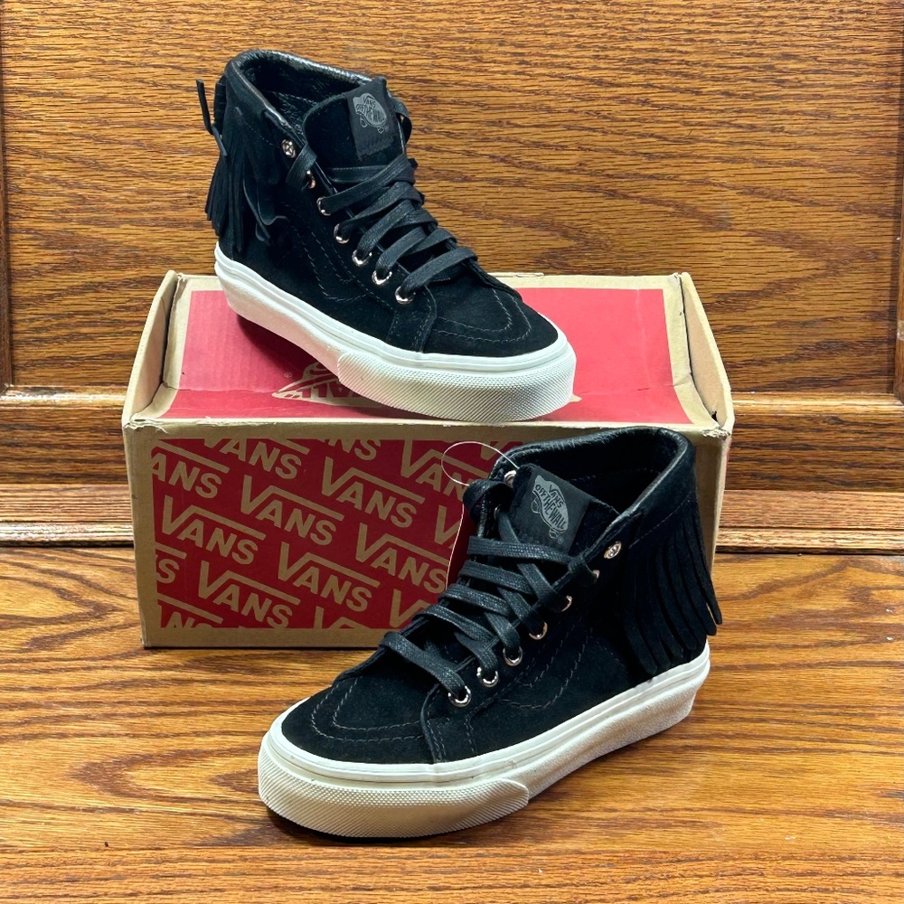 Vans SK8 Hi Moc Suede Black Blanc de‎ Blanc